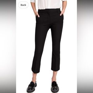 Frame Denim Black Noir Le Crop Mini Boot Trousers Alacks Ankle Pants Size 0 XS